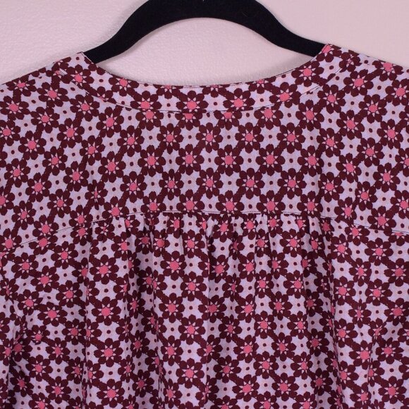 Women's Ann Taylor LOFT Petalwork Poet Long Sleeve Floral Blouse - Size XS - Picture 6 of 7